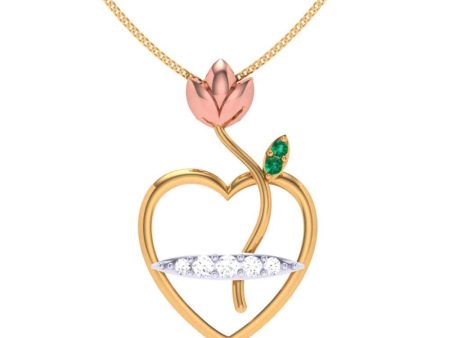 Lovely Shape Gold Pendant For Girls Discount