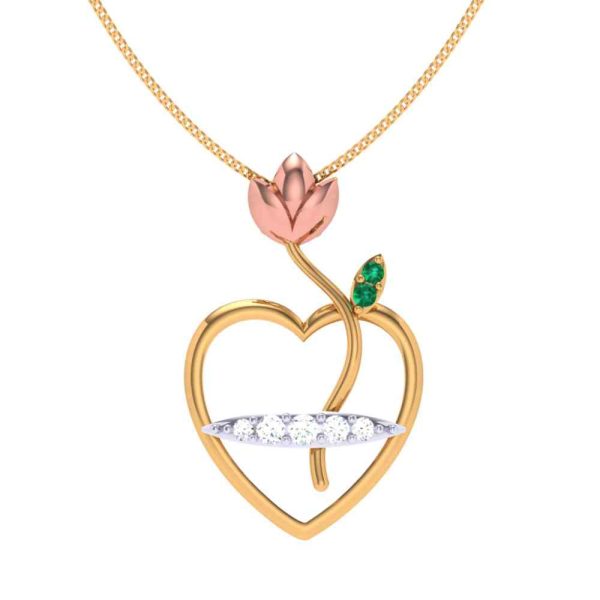 Lovely Shape Gold Pendant For Girls Discount