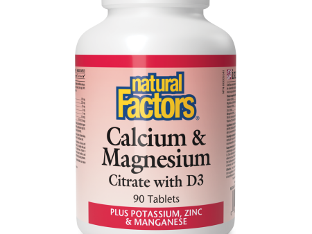 Natural Factors Calcium & Magnesium Citrate with D3  Plus Potassium, Zinc & Manganese   90 Tablets Cheap