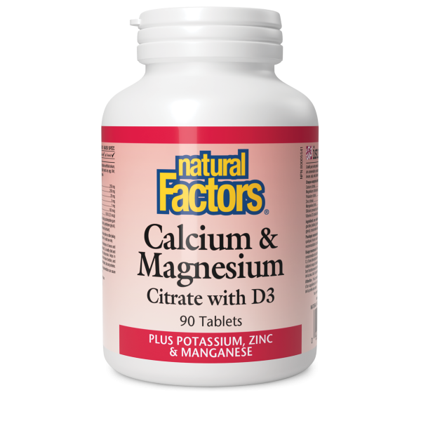 Natural Factors Calcium & Magnesium Citrate with D3  Plus Potassium, Zinc & Manganese   90 Tablets Cheap