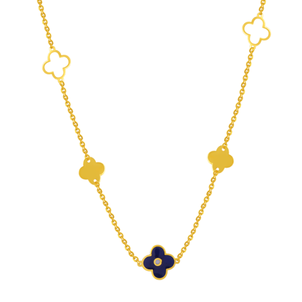 Beautiful 22k Gold Necklace With Delicate Floral Details Fashion