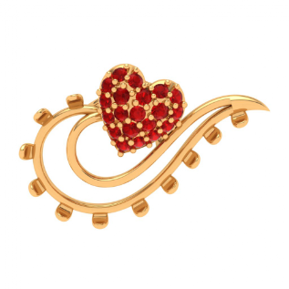 22k Enchanting Heart Themed Gold Pendant Online