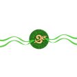 22k Om-shaped Gold Rakhi With Moon And Arrow Detail Hot on Sale