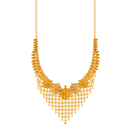 22k Trendy Gold Necklace Design Online