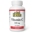 Natural Factors Vitamin C Plus Bioflavonoids  & Rosehips  500 mg  90 Tablets Supply