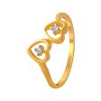 14k  Dual Heart Gold Ring Online Hot Sale