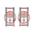 14KT (585) Rose Gold & Diamond Beautiful dainty Stud Earrings Fashion