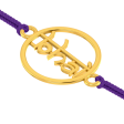 22k Beautiful Gold Rakhi With Violet Threads And  bhai  Written On It Discount