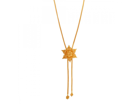 Alluring Floral 22k Gold Traditional Necklace Online Sale