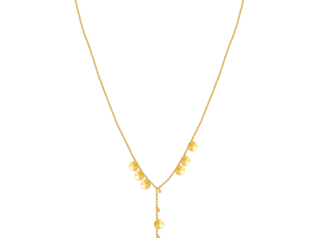 22k Unique Gold Chain With Gold Beads And Intricate Circular Design Online now