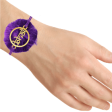 22k Beautiful Gold Rakhi With Violet Threads And  bhai  Written On It Discount