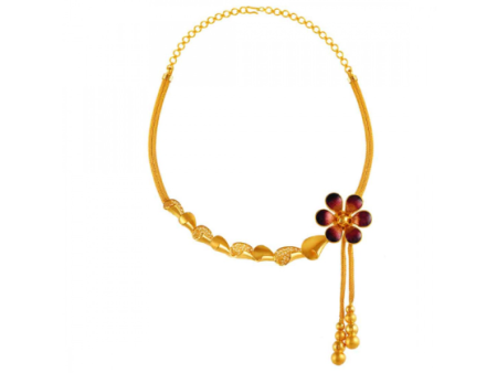 22k Ethnic Graceful Floral Neckpiece Supply