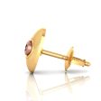 14KT (585) Yellow Gold Minimalist Eterknight Collection Stud Earring For Men Online Sale