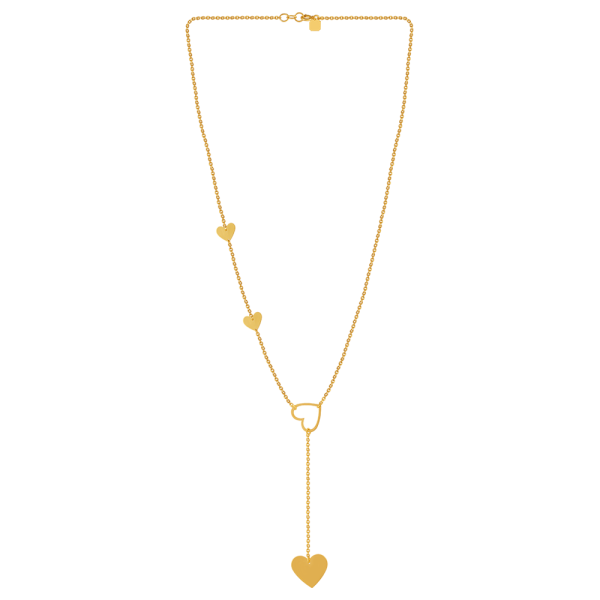 Gleaming 22k Gold Chain With A Small Dangler And Heart Shaped Design Online now