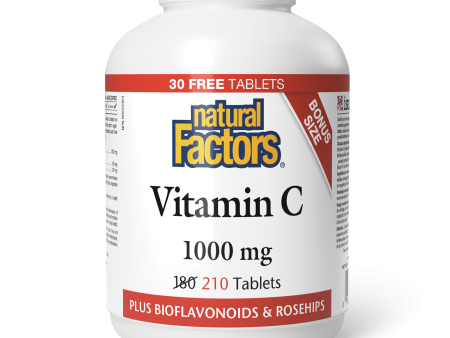 Natural Factors Vitamin C   plus Bioflavonoids & Rosehips   1000 mg  210 Tablets For Discount