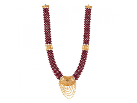 22k Gold Sitahar With Red Beads & Meenakari Detailing Fashion