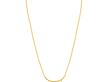 Beautiful 22k Gold Chain With Three Leaves Hanging From The Centre Fashion