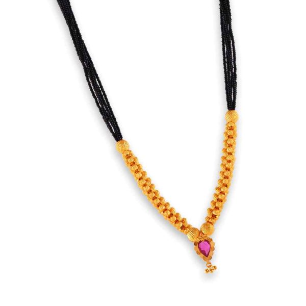 Beautifully Crafted Tushi Gold Mangalsutra Online Discount