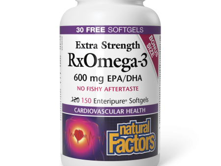 Natural Factors RxOmega-3  Extra Strength  600 mg  150 Enteripure® Softgels For Cheap