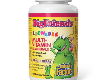 Natural Factors Chewable Multivitamin & Minerals with Whole Food Concentrates   60 Chewable Tablets Jungle Berry Online Sale