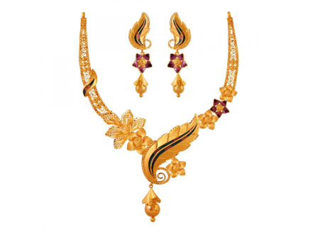 22k Gold Dazzling Jewellery Set Statement Piece Discount