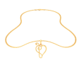 22KT Half-n-half Musical Note Love Gold Pendant From Online Exclusive Collection For Sale