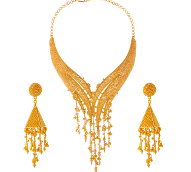 22k Gold Jewellery Full Set With Intricate Beaded Work Cheap