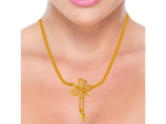 22k Butterfly Jali Work Gold Necklace For Discount