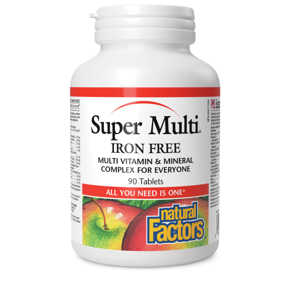 Natural Factors Super Multi Iron Free   90 Tablets Online Hot Sale