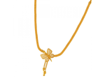 22k Butterfly Jali Work Gold Necklace For Discount