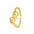 14k  Dual Heart Gold Ring Online Hot Sale