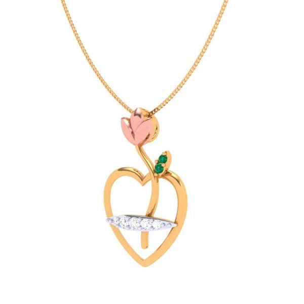 Lovely Shape Gold Pendant For Girls Discount