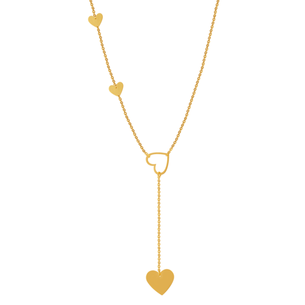 Gleaming 22k Gold Chain With A Small Dangler And Heart Shaped Design Online now