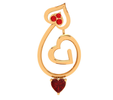 22k Exclusively Beautiful Gold Heart Shape Pendant Online now