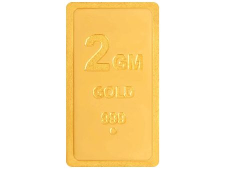 24KT (999) Yellow Gold Bar 2 Gram Sale