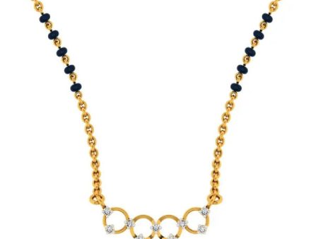 22KT (916) Yellow Gold Mangalsutra (artificial Beaded) For Women Sale