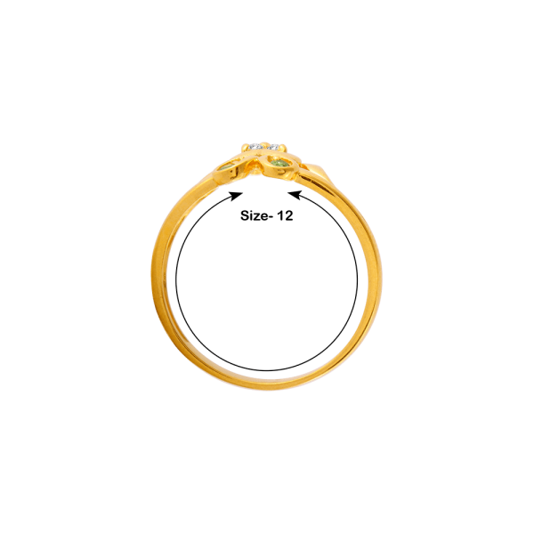 22KT Yellow Gold And American Diamond Ring For Women Online