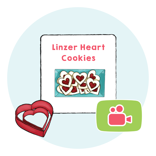 Linzer Heart Cookies Kit Fashion