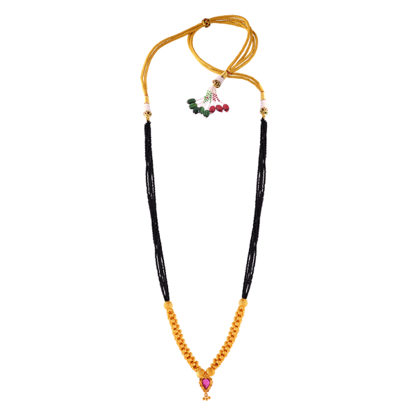 Beautifully Crafted Tushi Gold Mangalsutra Online Discount