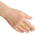 22KT (916) Yellow Gold Square Top Signet Gold Ring For Men (Size 16) on Sale