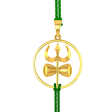 22k Beautiful Gold Rakhi Adorned With Trishul And Damru For Sale