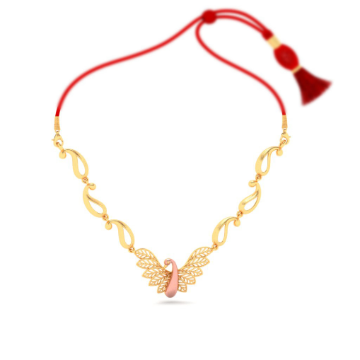 22k Bird Shaped Elegant Gold Necklace Design Sale