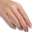 14k  Dual Heart Gold Ring Online Hot Sale