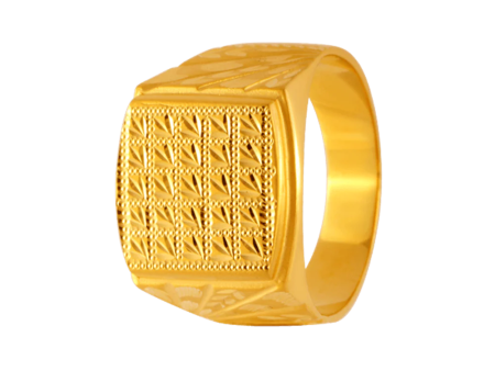 22KT Yellow Gold Ring For Men Fashion