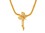 22k Butterfly Jali Work Gold Necklace For Discount