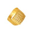 22KT (916) Yellow Gold Square Top Signet Gold Ring For Men (Size 16) on Sale