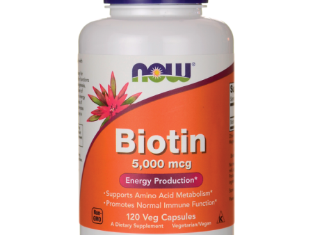 BIOTIN 5000MCG 120CAP NOW on Sale