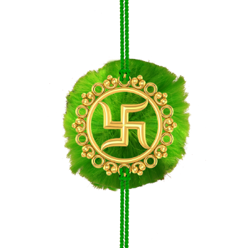 22k Gold Rakhi With Swastik Symbol From The House Of Pc Chandra Jewellers Online Sale