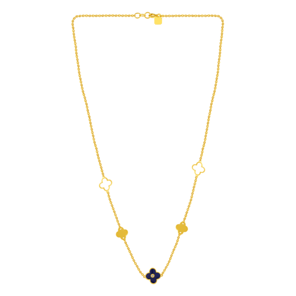 Beautiful 22k Gold Necklace With Delicate Floral Details Fashion