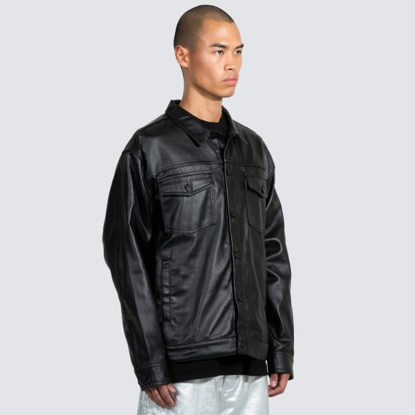 LATEX TRUCKER JACKET Supply